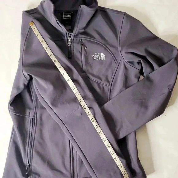 The North face Metalic Gray  Jacket Sz S Women's Full Zip Fleece Lining - Picture 6 of 9